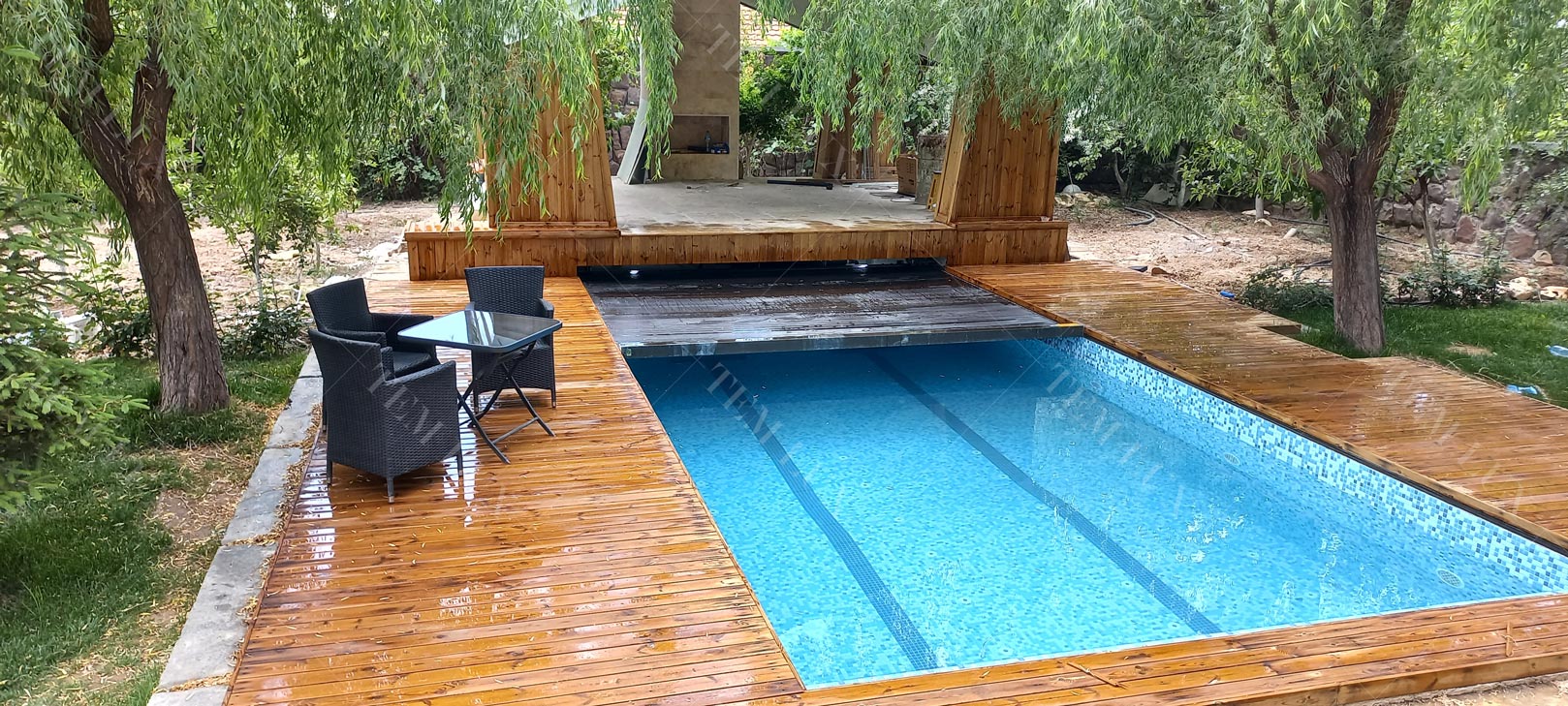 کاور استخر مدل پارچه PVC