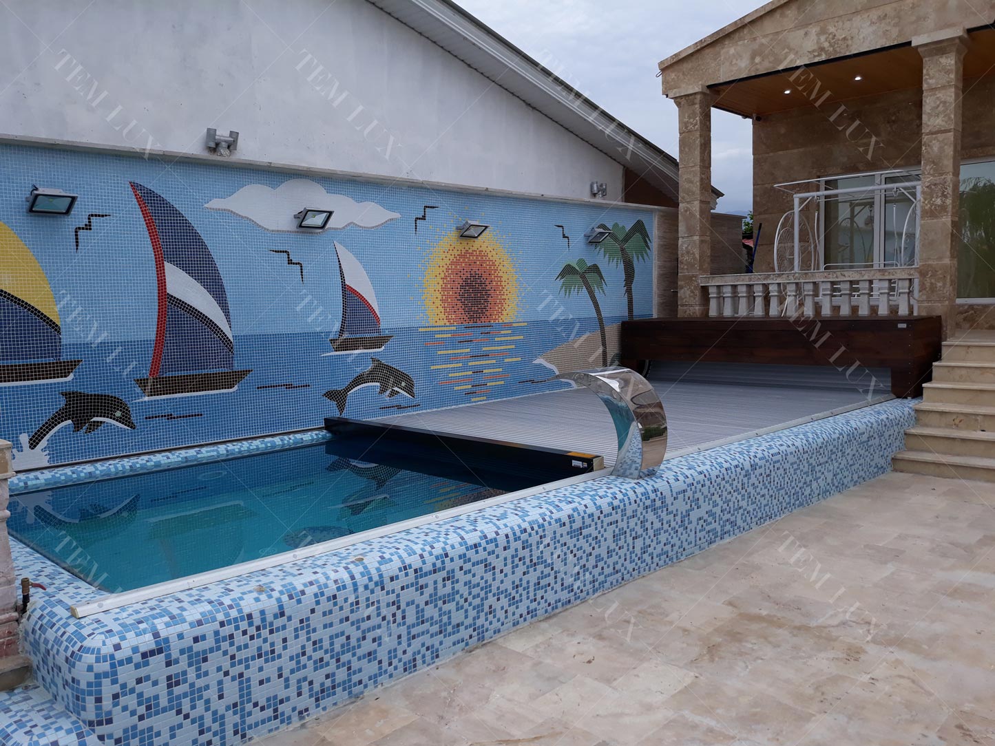 کاور استخر مدل پارچه PVC