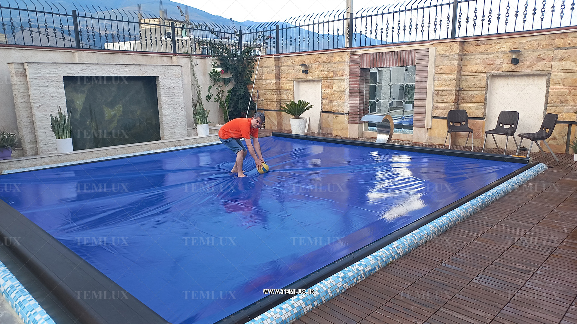 کاور استخر مدل پارچه PVC