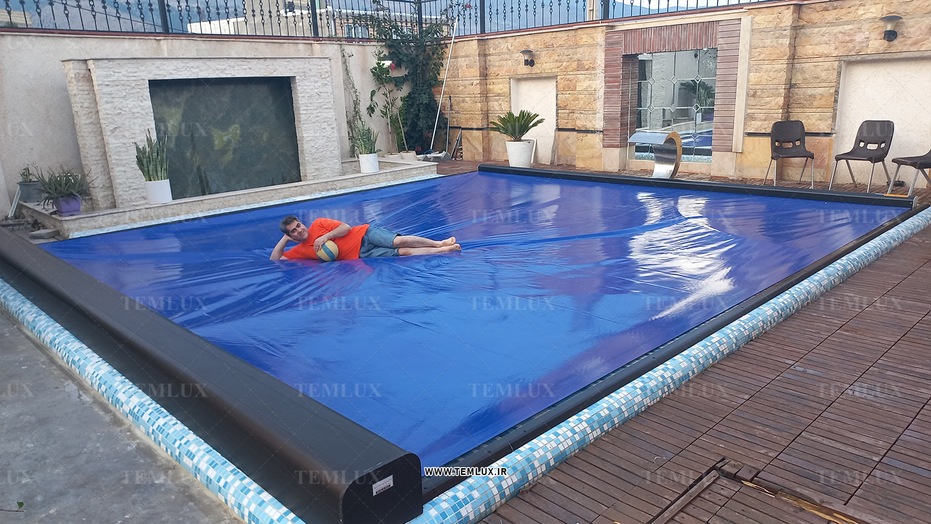 کاور استخر مدل پارچه PVC