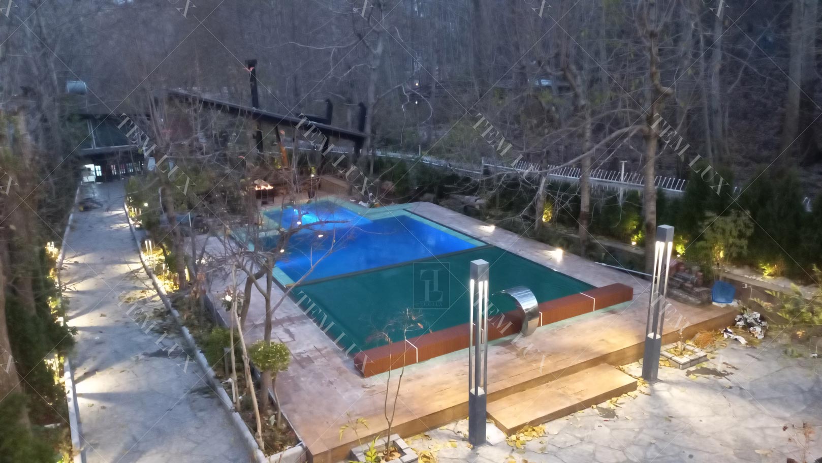 کاور استخر مدل پارچه PVC